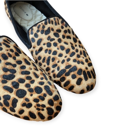 Birdies The Starling Loafers Leopard Print Calf Hair Animal Print Shoes - Picture 3 of 9